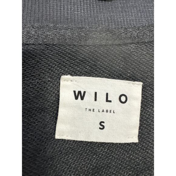 Wilo The Label Gray Oversized half Zip Front Sweatshirt Small Cotton Blend - Picture 5 of 6